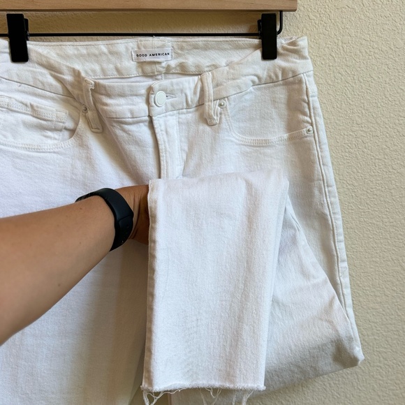 WHITE GOOD AMERICAN DENIM JEANS (8) - Picture 1 of 7